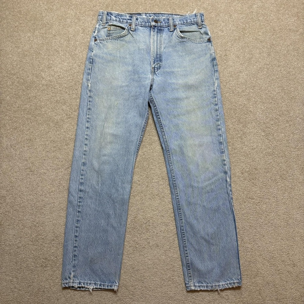 Vtg Levis 505 Jeans Mens 31x29 Blue Light Wash Straight Leg Denim Canada 80s